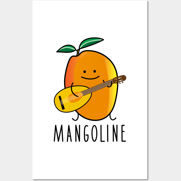 Funny mango with mandolin Wall Art by spontania